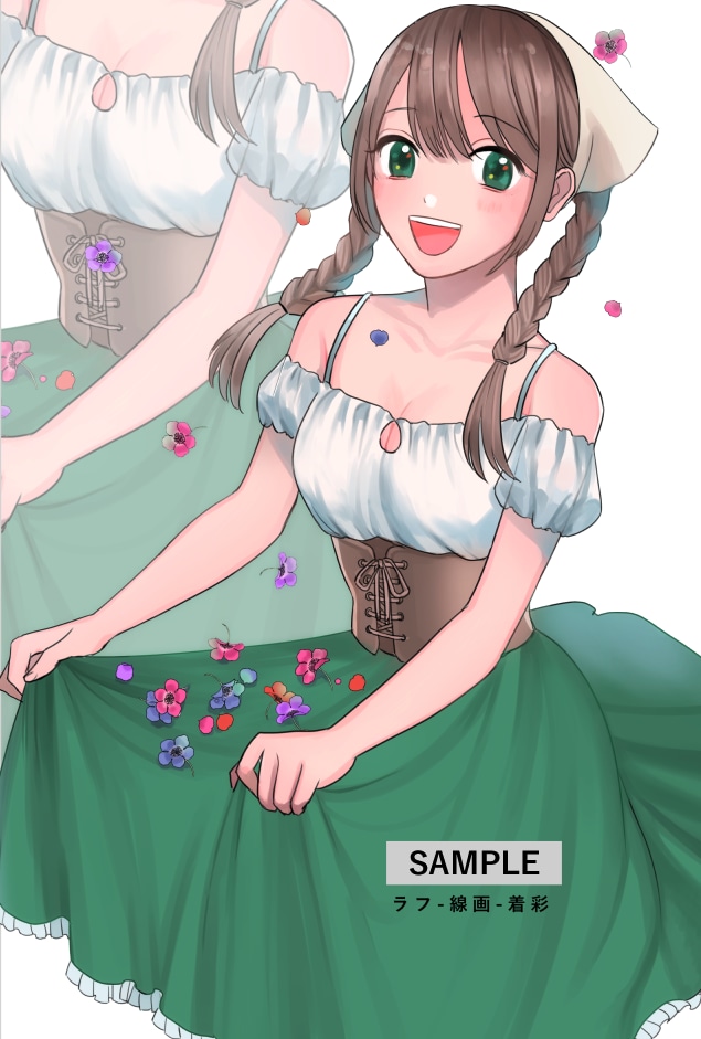 イラスト制作◆商用・同人・アイコン等全般描きます 男の子、女の子、筋肉質な男性や老女、BLやGLも可 イメージ2