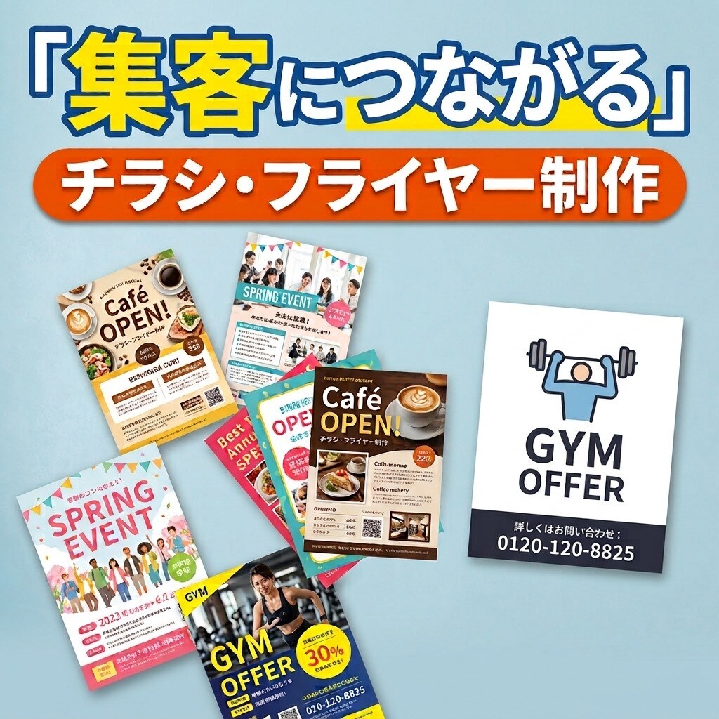 お客様の記憶に残るチラシをデザインします 印象に残りつつ、的確にお客様に届くデザインをご提案します！！ イメージ1