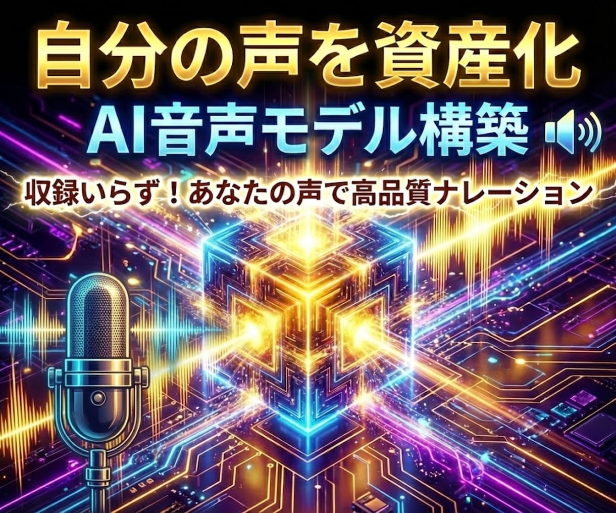 声を「資産」に。あなたのAI音声モデルを構築します あなた声が、最強のブランディングになる。 イメージ1