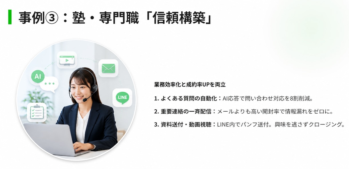 ココナラ最安級でLINE構築します 運用代行3ヶ月無料｜集客導線までサポートいたします。 イメージ10