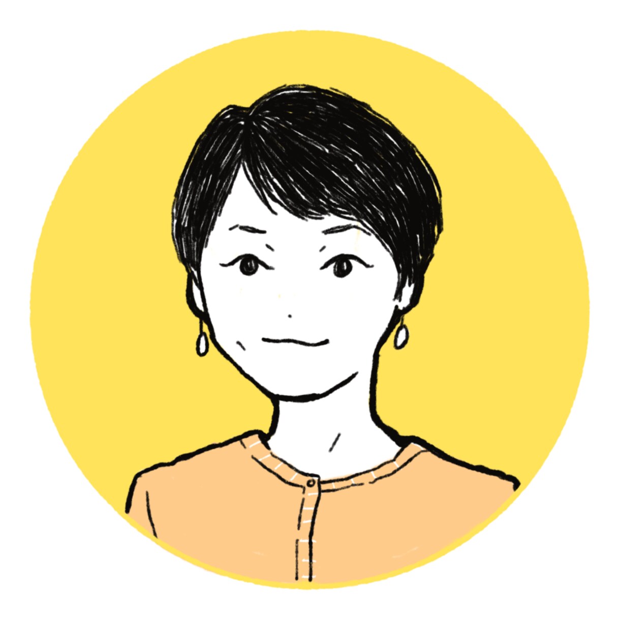 シンプルでやさしいタッチの似顔絵描きます SNSのアイコンにお使いください♪ イメージ1