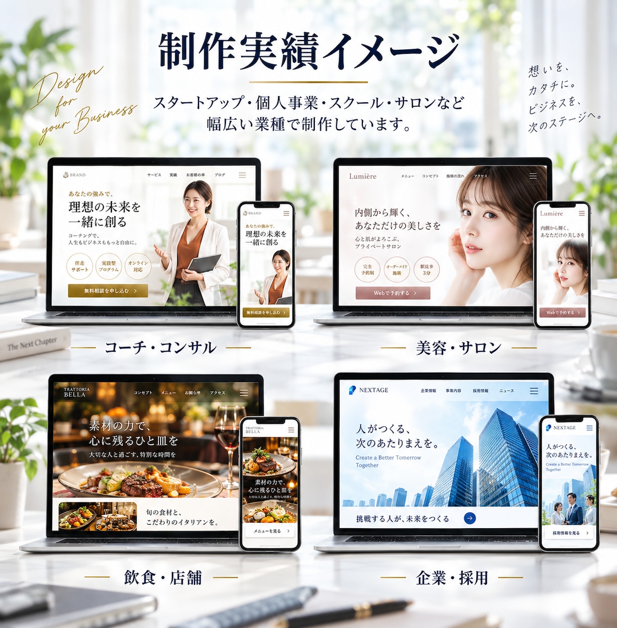 美容室・飲食店の予約につながるLPを制作します 来店・予約の導線を設計。スマホ対応で公開まで一括 イメージ4