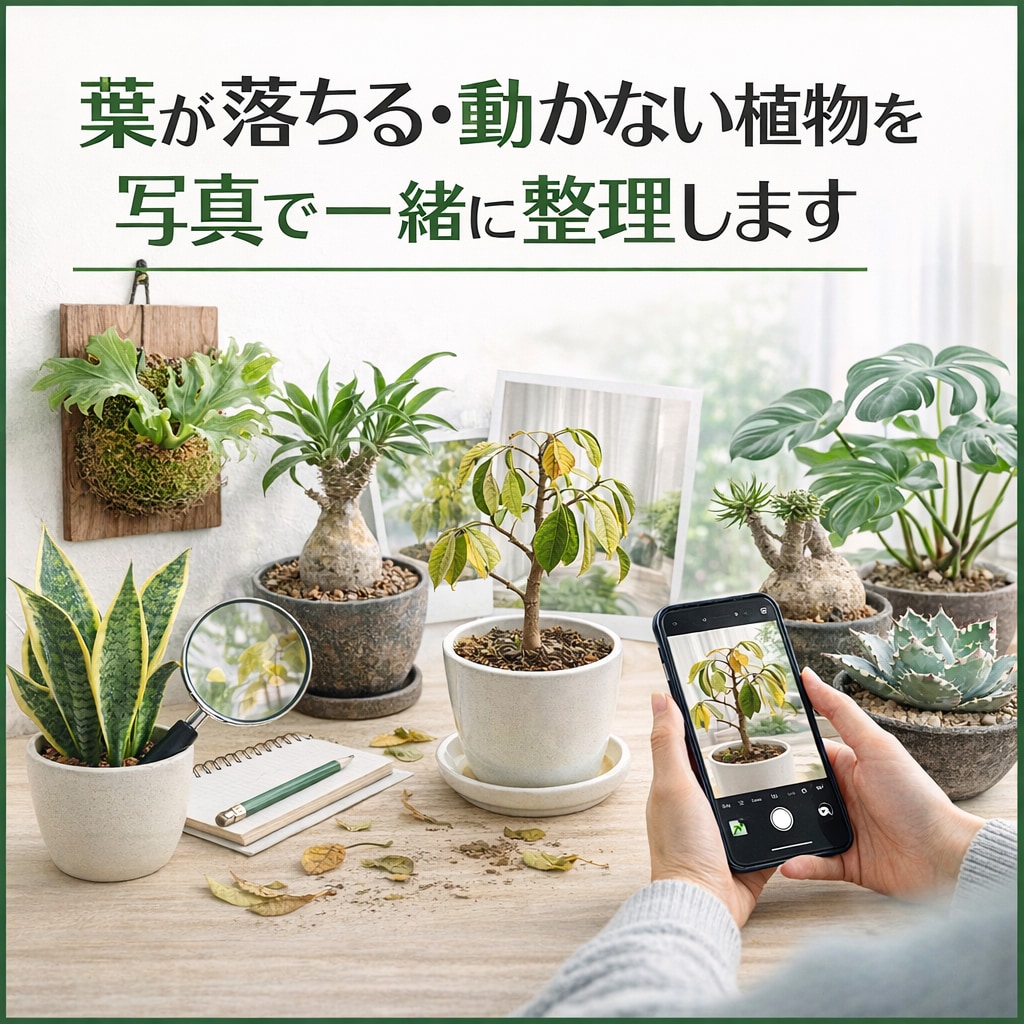 葉が落ちる・動かない植物を写真で一緒に整理します 【写真OK｜塊根・ビカク・アガベ対応｜原因を整理したい方】 イメージ1