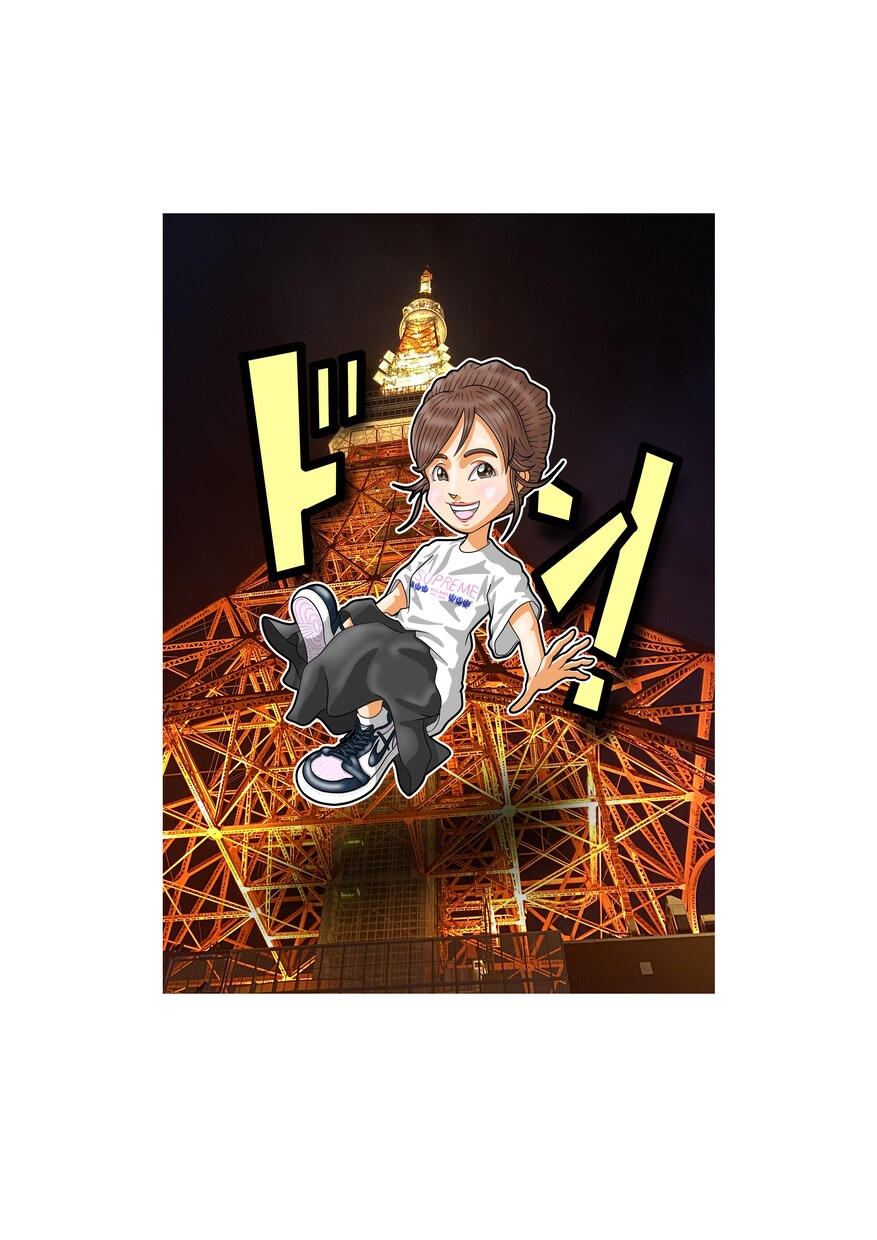 かわいいデフォルメイラスト(似顔絵)を制作します 思い出の場所やモノといつでも一緒にいれるイラストです イメージ2