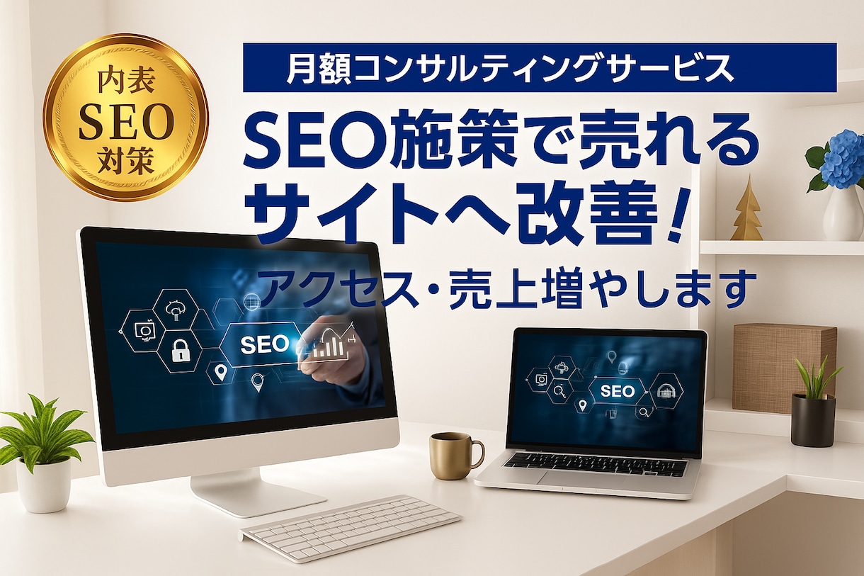 月額でSEOコンサルティングサービスします プロがSEO施策で売れるサイトへ改善！アクセス、売上増えます イメージ1