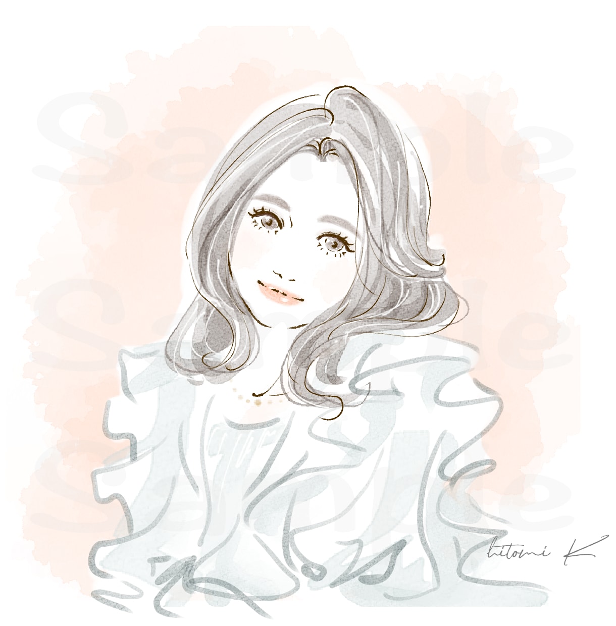 おしゃれな大人女子アイコンお描きします 商用◯綺麗さ、可愛さを表現します✳︎ イメージ3