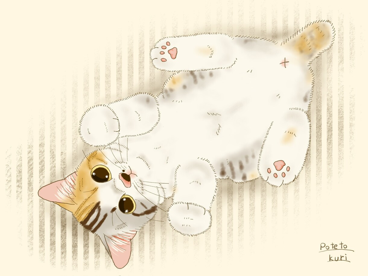 ゆるくて可愛いデジタル猫イラストをお描きします 愛猫ちゃんイラストOK！世界で一つだけのデフォルメ猫イラスト イメージ3