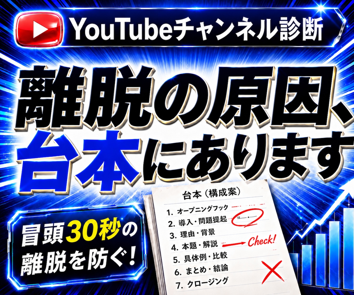 現役ライターが最後まで見られない原因を診断します 冒頭の離脱ポイントを特定｜次の1本から手応えが変わる診断 イメージ1