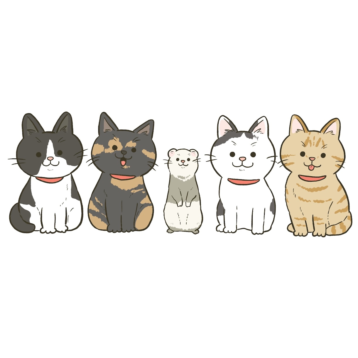 ペットのシンプル似顔絵アイコン描きます ブログやSNSアイコン、プレゼント、記念におすすめです イメージ2