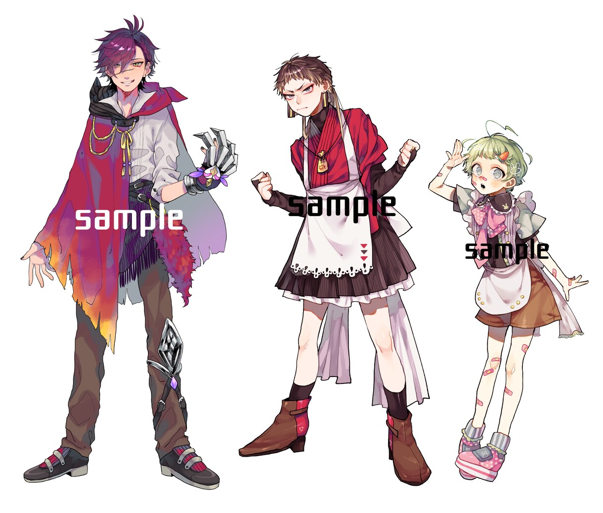 キャラクターイラスト(立ち絵)描きます あなただけの理想のキャラクターを イメージ3