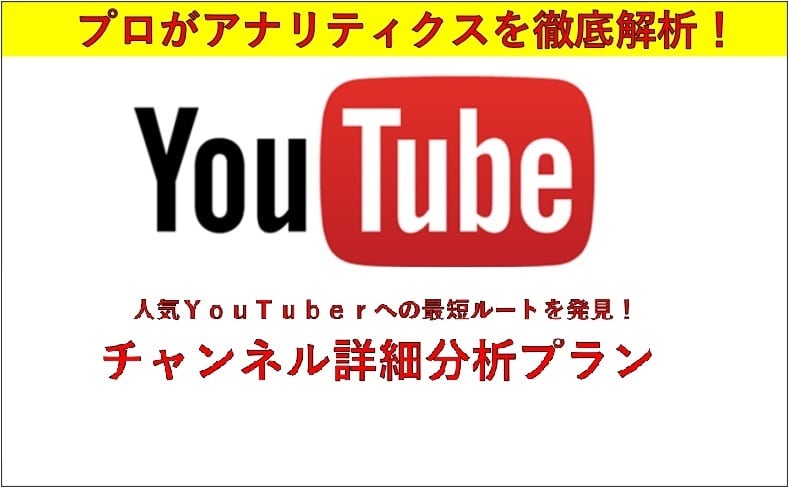 貴方のYouTubeチャンネルを徹底分析します プロがアナリティクスを分析！人気チャンネルへの最短ルート提案 イメージ1