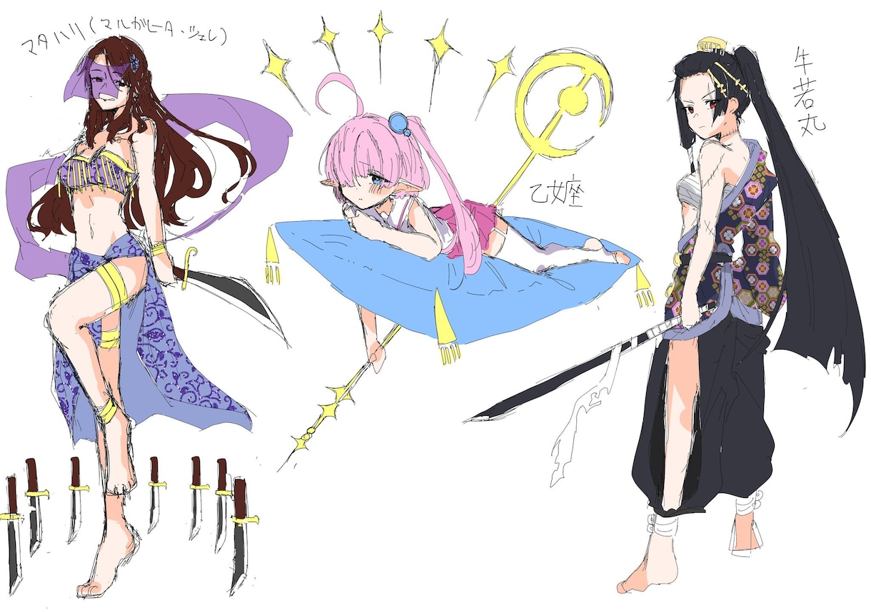 最短で今日中にお好きなキャラかきます オリジナルキャラを作ったけど紙に書き起こせないという方へ イメージ3