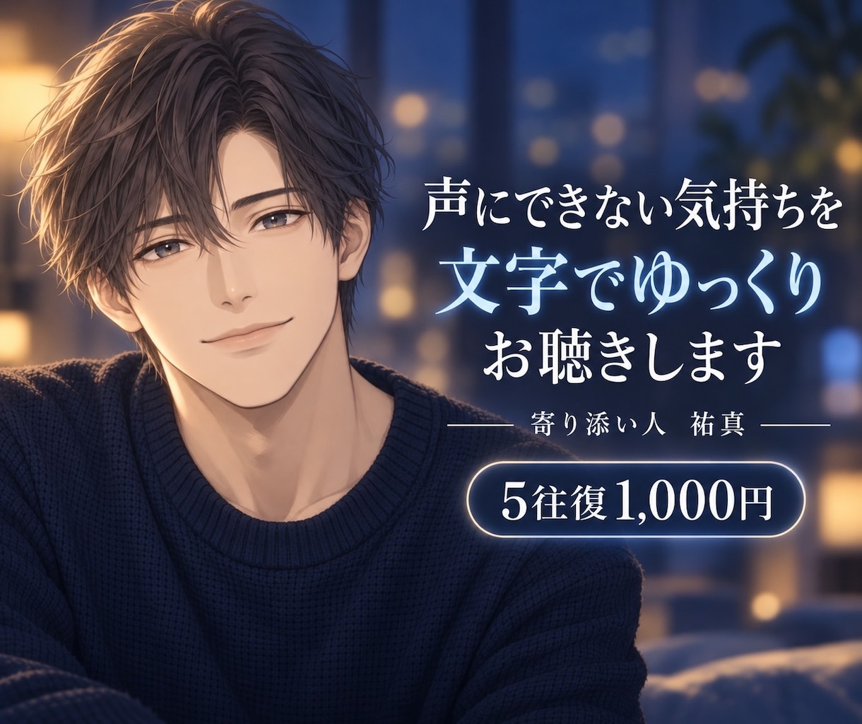 声にできない気持ちを、文字でゆっくりお聴きします 返信を急かさず、あなたのペースでそっと寄り添います イメージ1