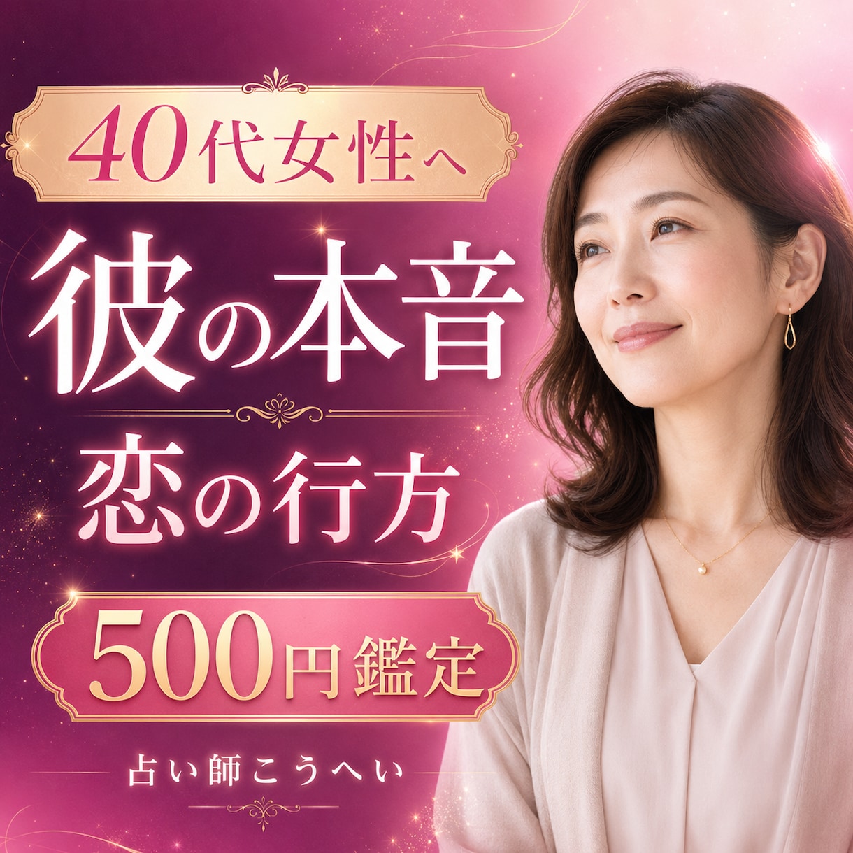 40代女性の恋愛相談承ります 彼の本音と恋の行方を丁寧に鑑定します イメージ1