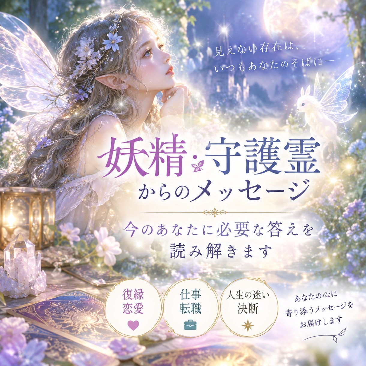 妖精・守護霊からのメッセージをお届けします 悩んで動けないあなたへ、なりたい未来へ導きます。 イメージ1
