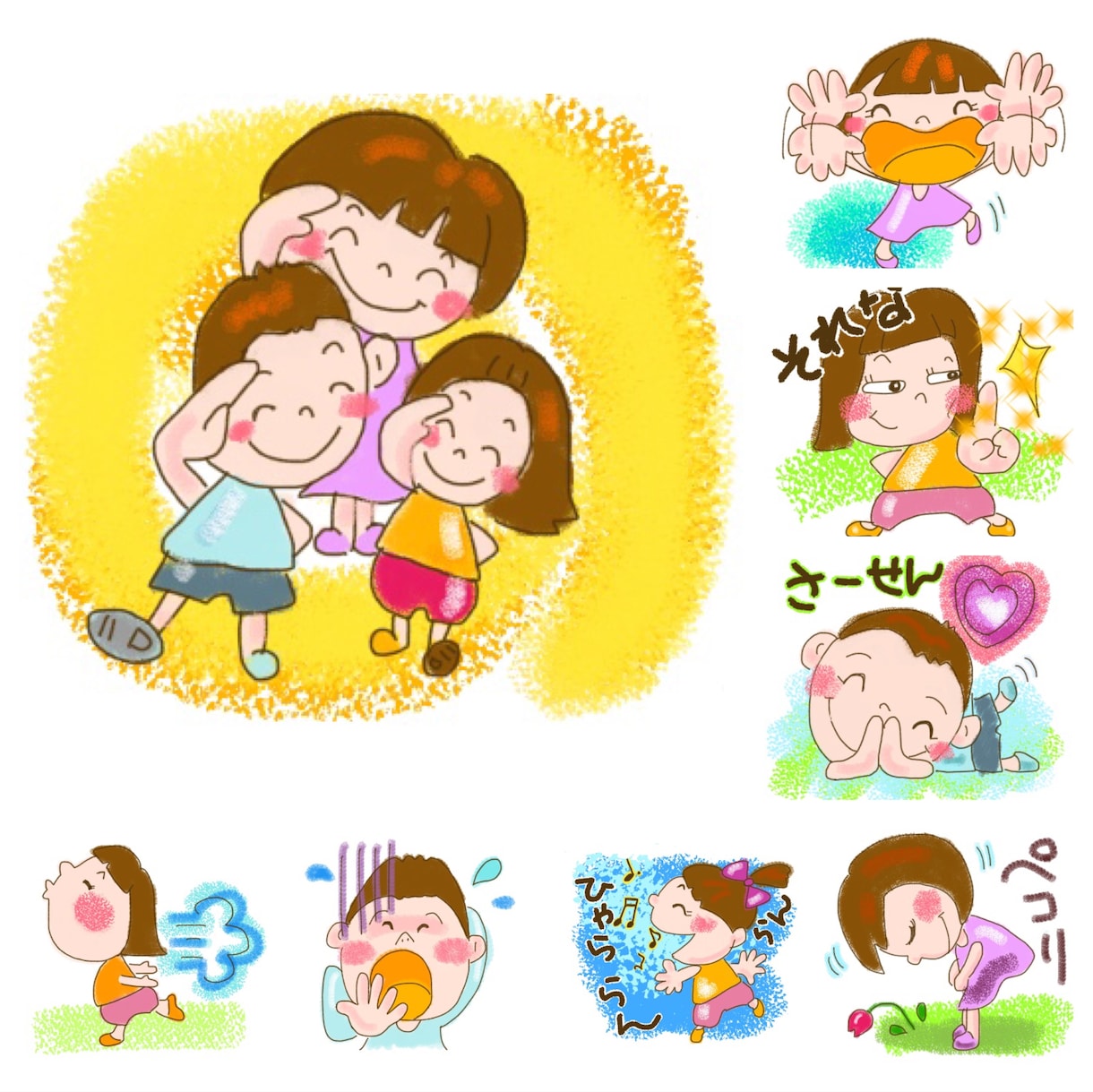 フルオーダー似顔絵LINEスタンプ描きます お気に入りのオンリーワンの貴方のスタンプいかがですか？ イメージ9