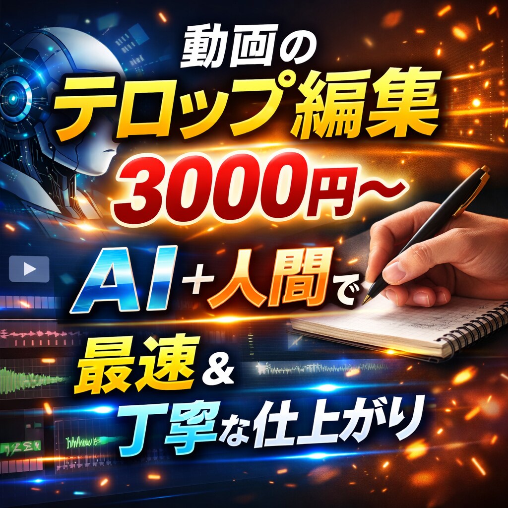 最短即日YouTubeの字幕入れ格安対応してます 動画の字幕・テロップ作成します｜見やすく丁寧に編集！ イメージ1