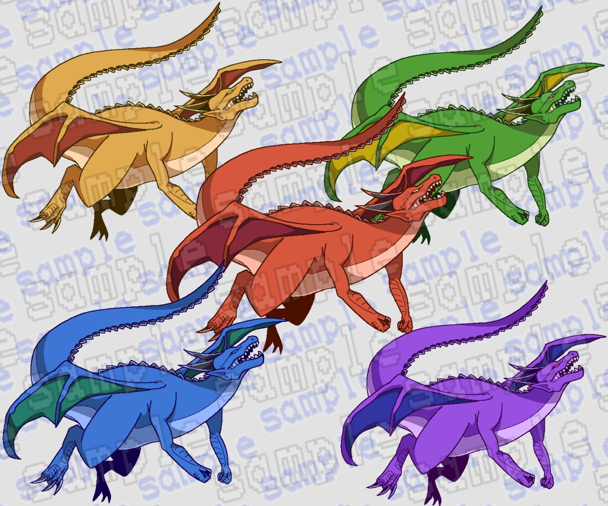 フリーゲームに使えるモンスターの立ち絵を売ります シンプルでゲームでの使いやすさを重視した立ち絵です イメージ5