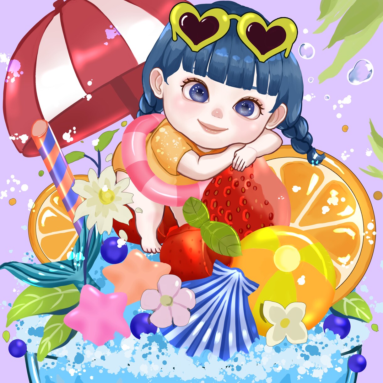 商用利用OK！！キュート可愛いミニイラスト描きます ポーズ・仕草全て可愛いイラストお描き致します イメージ1