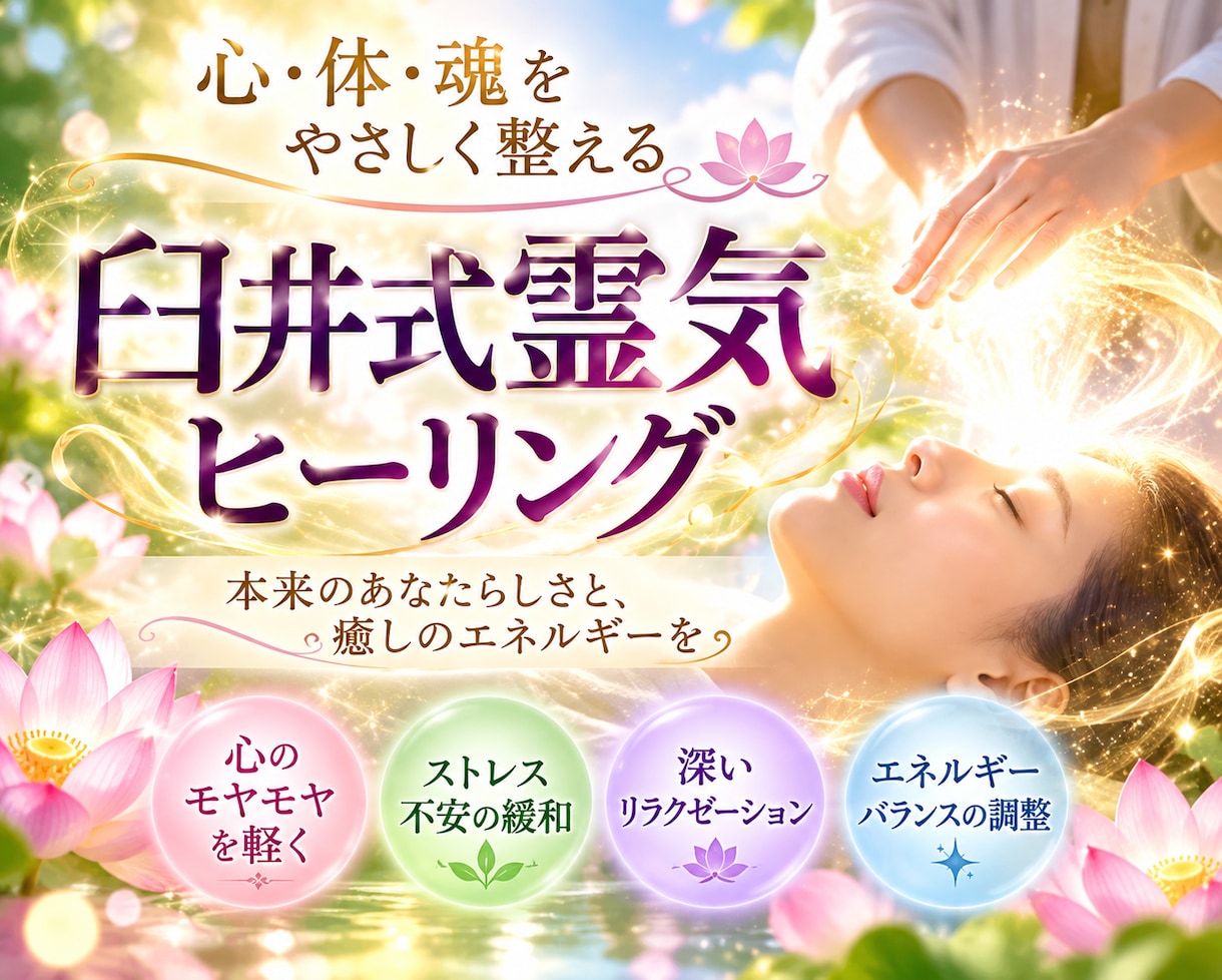 臼井式レイキ遠隔ヒーリングをします 心身のエネルギーバランスを優しく調整いたします！ イメージ1