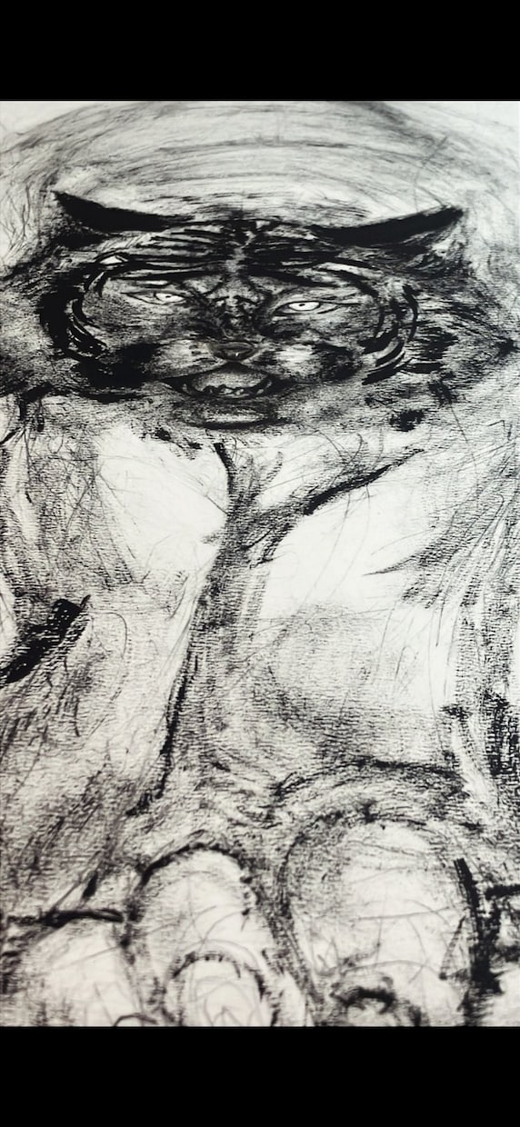 和風、中華風イラストペット似顔絵描きます 日本画風のタッチで墨などを使って迫力のある絵を描きます イメージ2