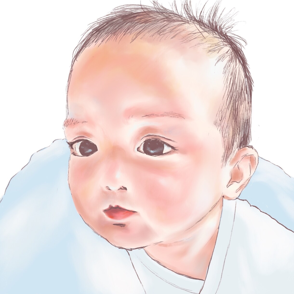 デジタル＊﻿1枚のお写真をイラストにします 思い出の写真やカップルでの写真をオシャレなイラストにします！ イメージ1