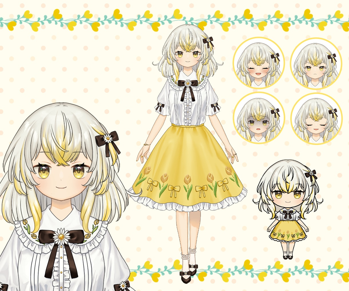 Vtuberキャラデザ〜モデリング全工程承ります 低価格でイラスト・パーツ分け・Live2D・SDキャラ制作！ イメージ3