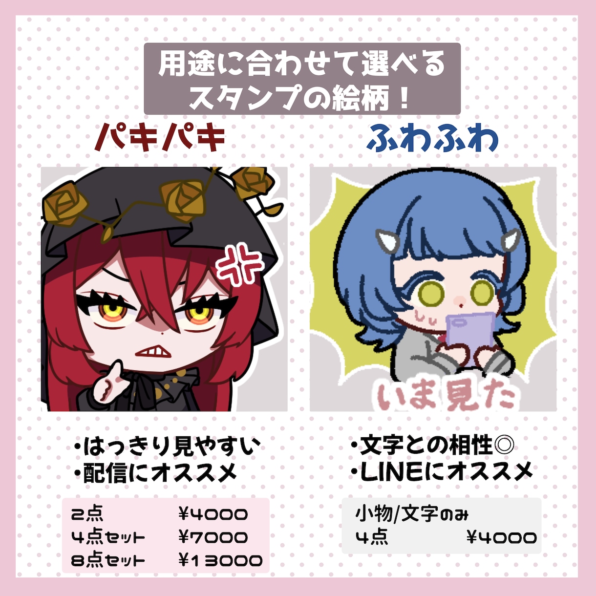 デフォルメイラストでスタンプ作成承ります 他サイトで実績あり！あなたのキャラクターの個性を活かします イメージ2