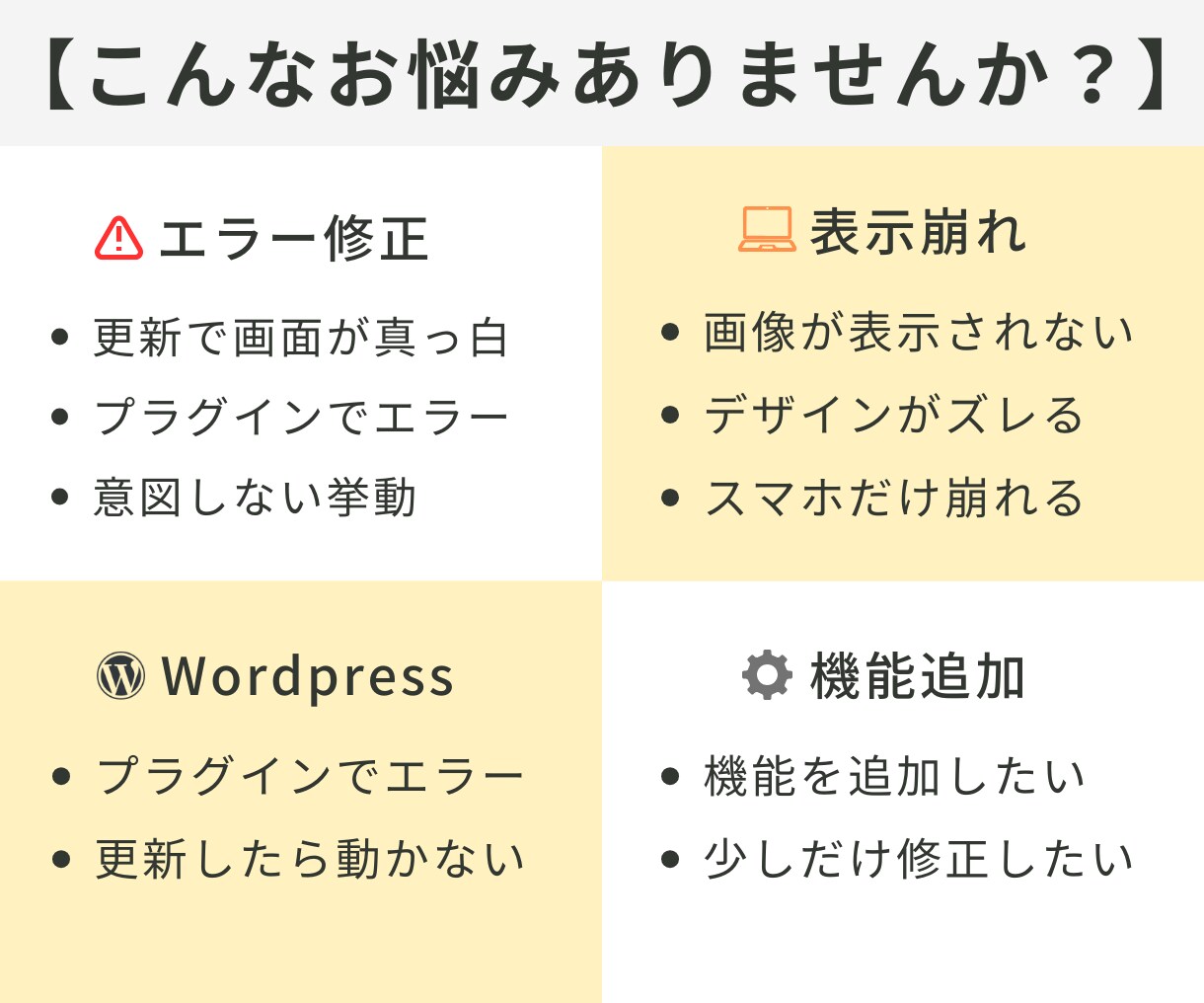 WordPress ホームページのエラー修正します エンジニア歴22年のプロがエラー改善や機能追加を丁寧に対応 イメージ2