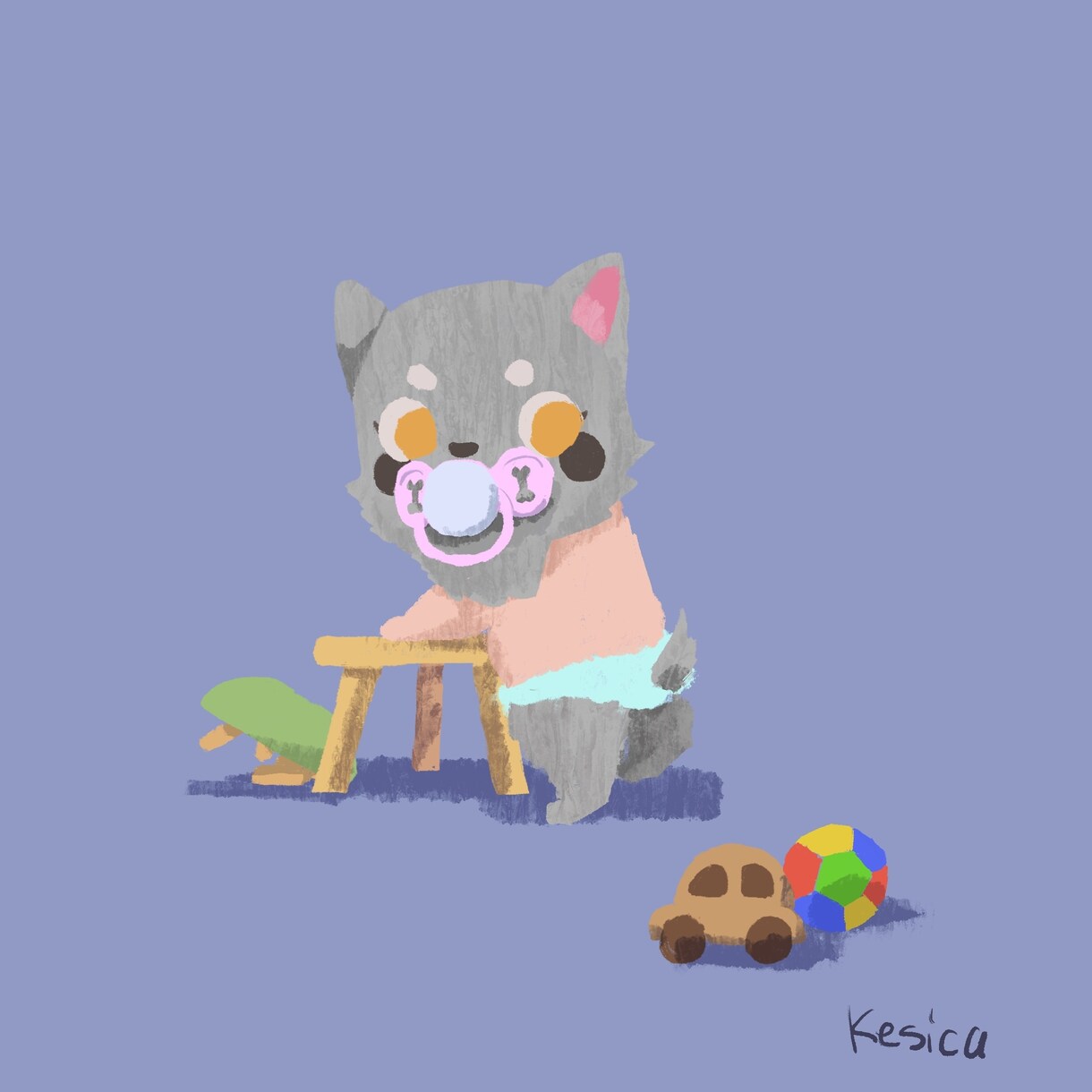 クレヨン風のイラスト描きます キャラやペットを個性的にデザインいたします☆ イメージ3