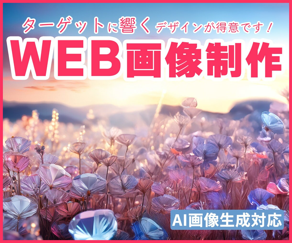 キラッと目に留まるWEB画像制作します SNSバナー制作経験が豊富！ターゲットに響くデザインが得意！ イメージ1