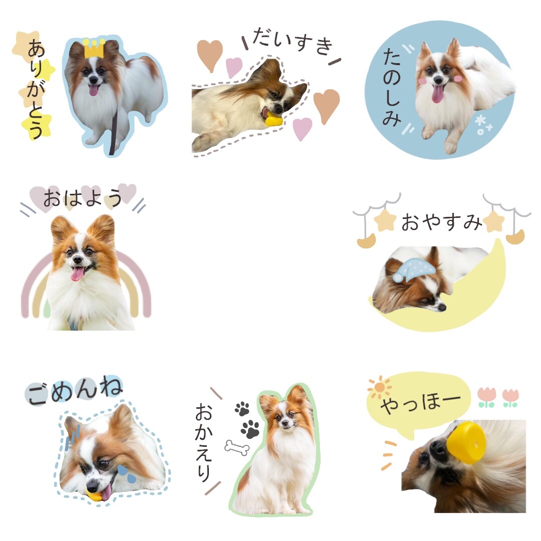 スタンプ16個好きな写真でLINEスタンプ作ります スタンプ16個！何度でも修正可能♪世界に1つだけのスタンプ＊ イメージ4
