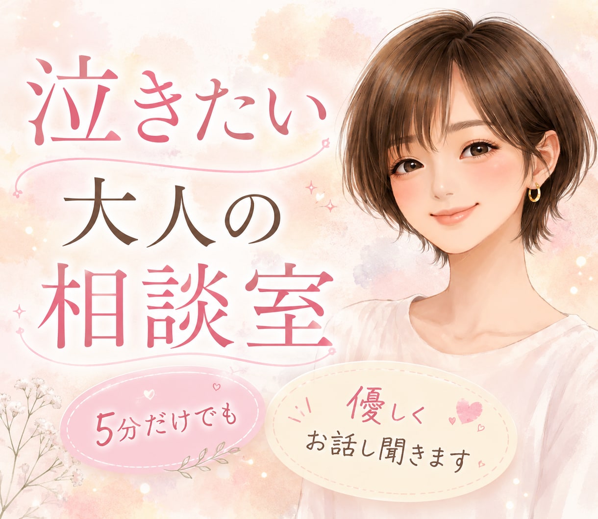 もう限界、、、今泣きたいあなたのお話聞きます 自分が嫌い、生き辛い、人間関係にもう疲れた、そんなあなたへ イメージ1