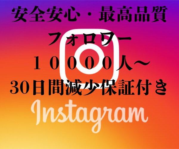Instagramフォロワー＋1万人以上増やします インスタグラム複垢振り分け可能！ゆっくり増加！ イメージ1