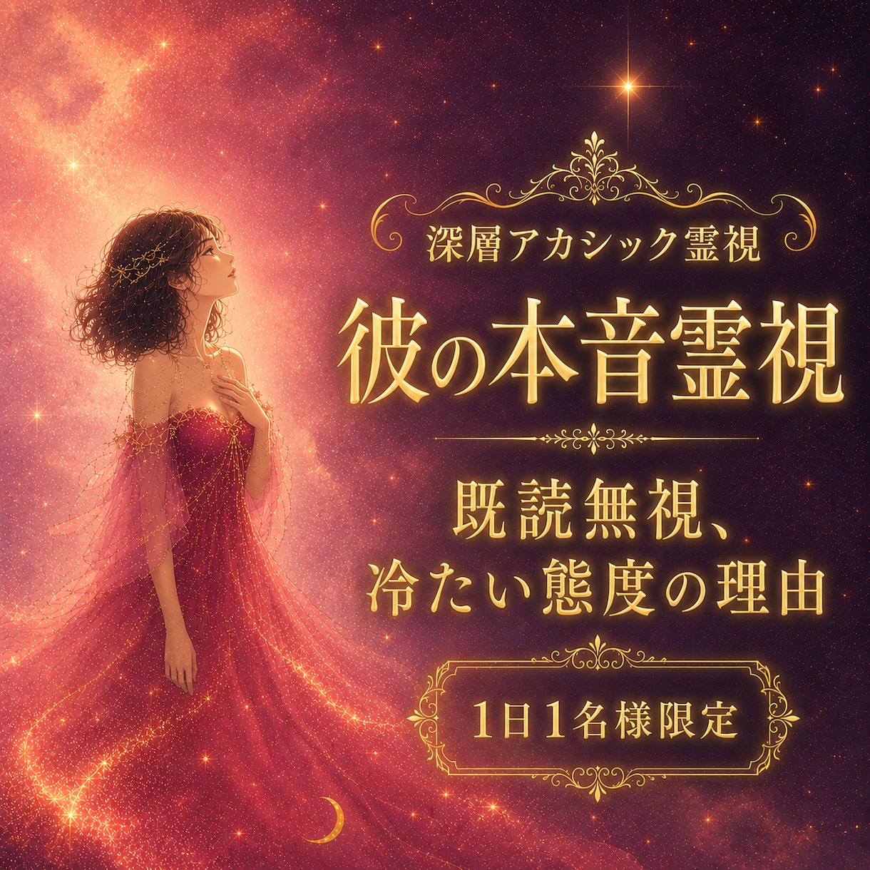 彼の本音と既読無視・音信不通の理由を深層霊視します 大人の恋の停滞にも。通算500件超の深層霊視で答えます イメージ1