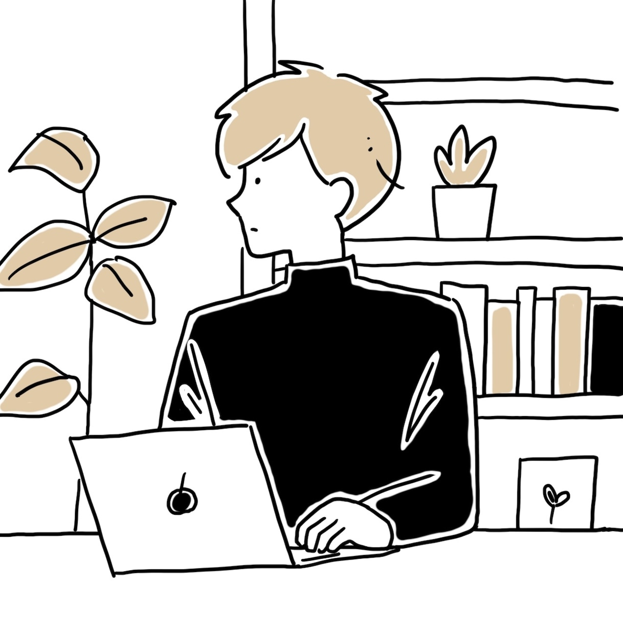 シンプルでおしゃれなイラストアイコンを制作します いただいた写真から似顔絵風イラストにすることも可能です◎ イメージ1