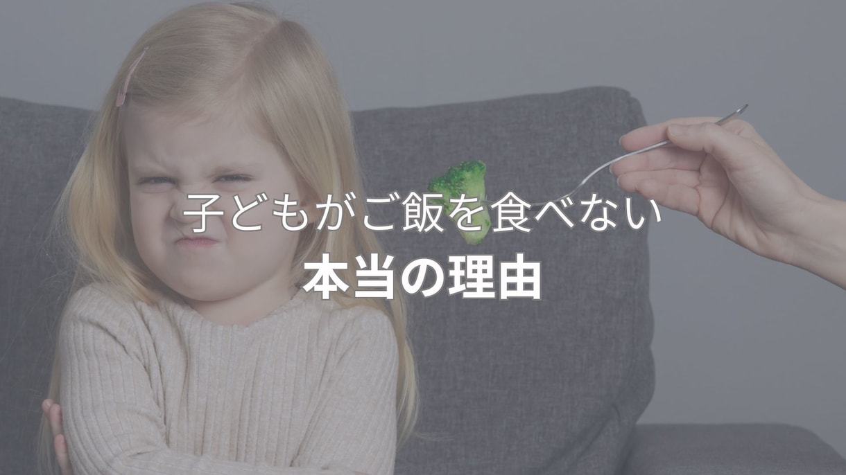 子どもがご飯を食べない理由を解説します ご飯は食べられない原因を理解できると心が穏やかになる イメージ1