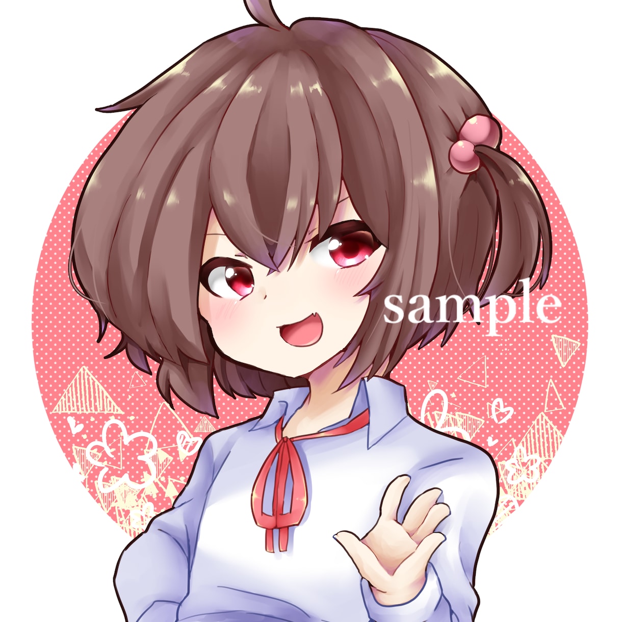 可愛い系のアイコン描きます 二頭身のちびキャラから普通頭身の子まで対応可能です！ イメージ6