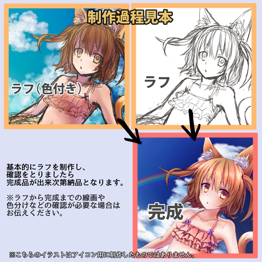 さまざまな用途のイラストをお描きします 同人や動画配信、ゲームなどにも対応！商用可 イメージ3