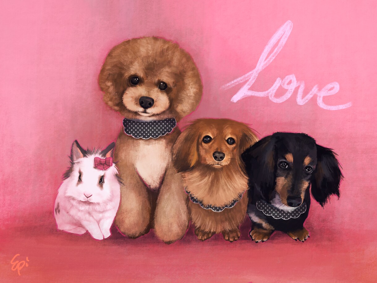 心を込めてあなたのペットをお描きします どんな動物でも可能です。画風などもご相談ください。 イメージ1