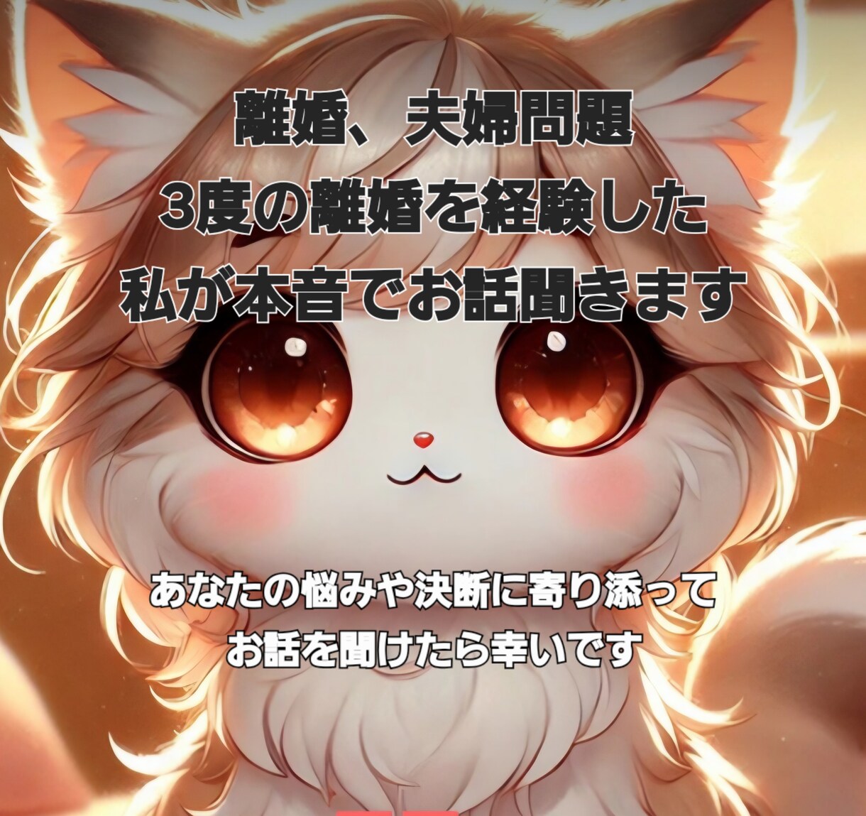 3度の離婚経験を元に本音でアドバイスします 同じ痛みを知るものとして心から寄り添います イメージ1