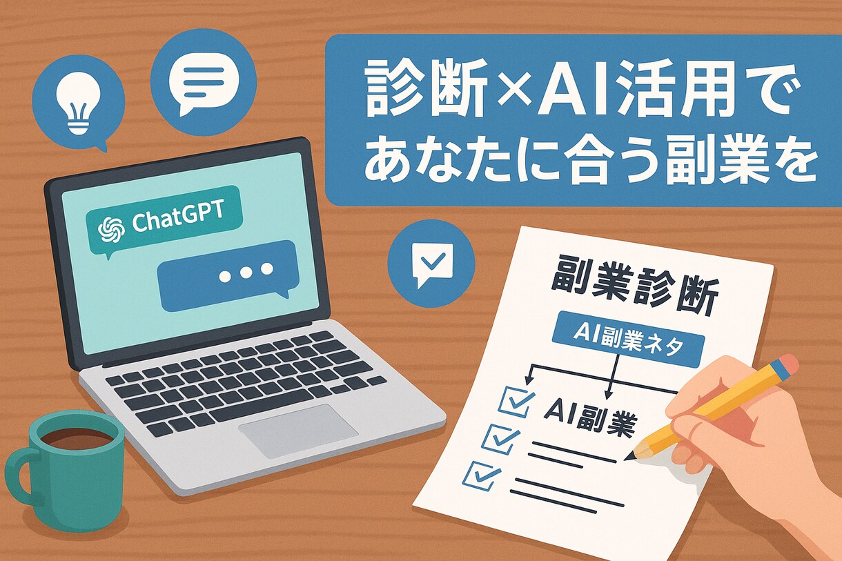 あなたに合うAI副業（プチ診断付）を教えます 【ぴったりの副業は？】売れ筋ネタ5選＆診断チャート付き イメージ1