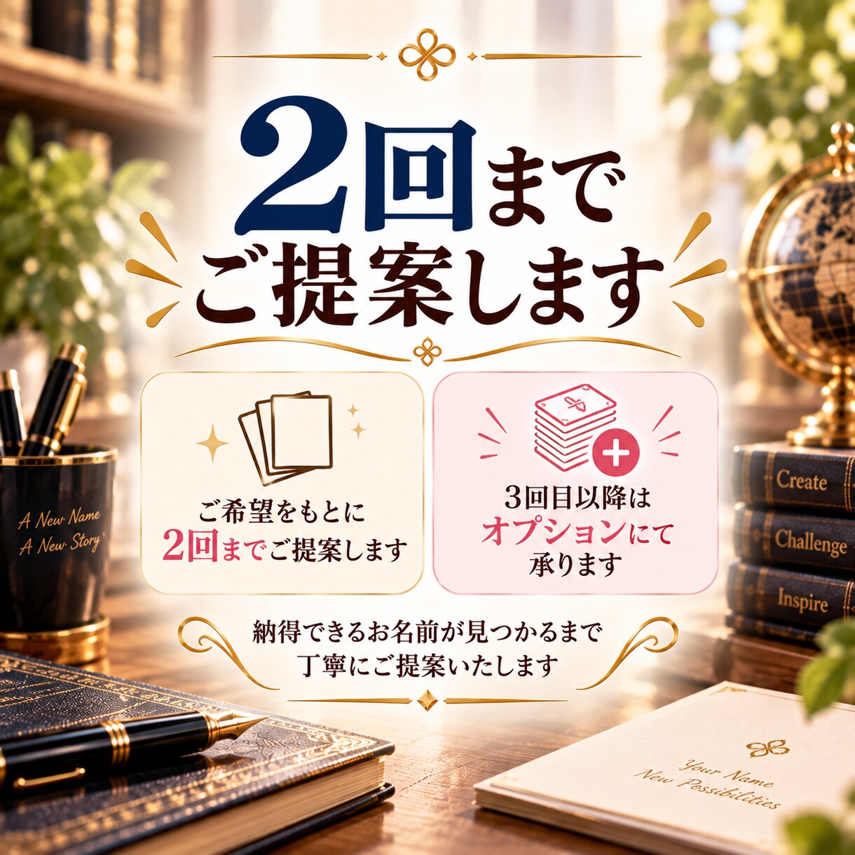 姓名判断で素敵なビジネスネームをご提案しますます 仕事運・金運も考慮☆ペンネーム・芸名・源氏名など幅広く対応 イメージ5