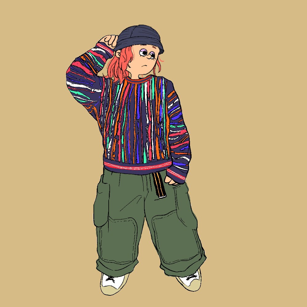 イラストアイコン描きます 古着ファッション可愛いイラスト描きます！ イメージ4