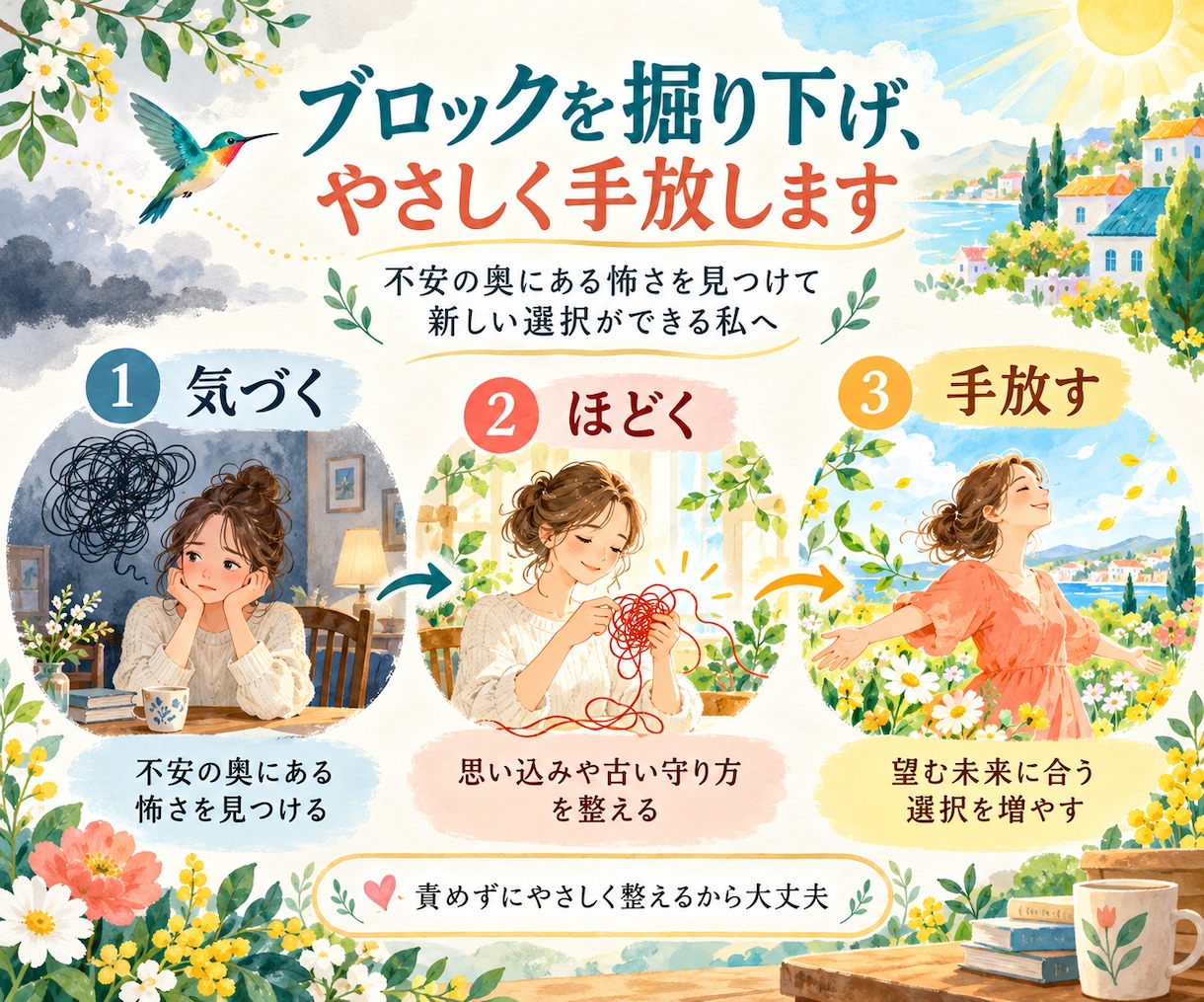 復縁を阻む心のブロックを4週間整えます 悩みに寄り添いながら、ワークと対話で整える4週間の伴走 イメージ3