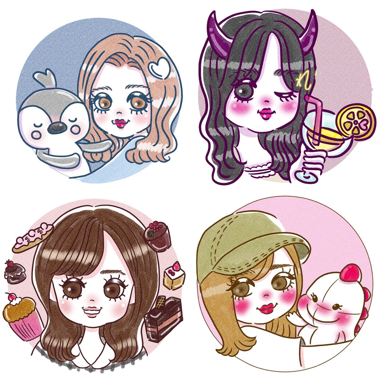 SNSのアイコン用似顔絵描きます SNSのアイコン用に可愛いイラスト描きます！ イメージ4