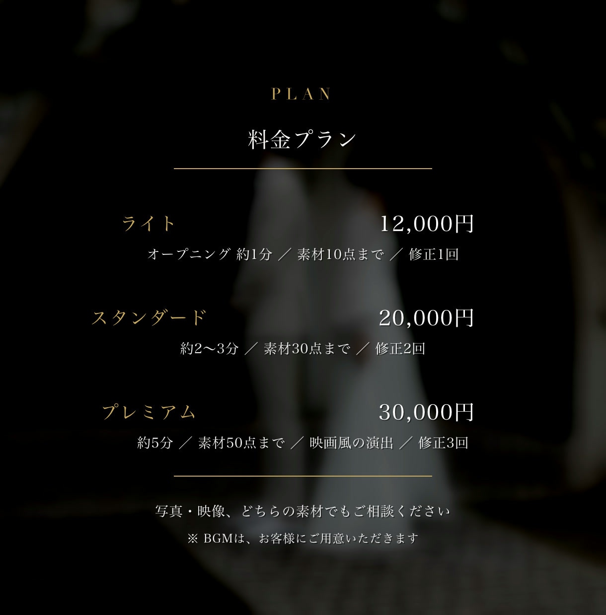 映画・TVCMの編集者が結婚式ムービーを作ります 写真だけでも、映画のような一本に仕上げます イメージ4