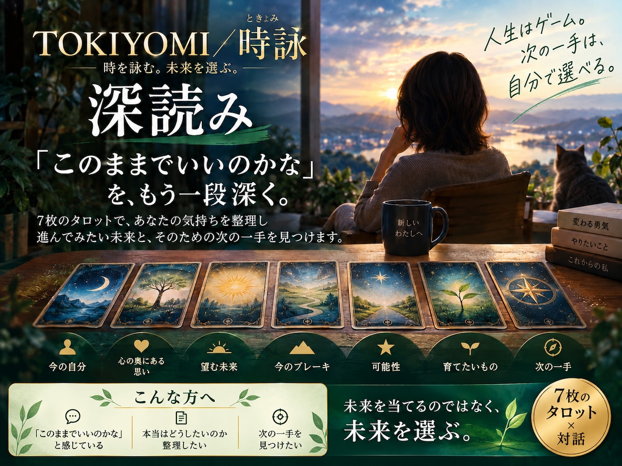 タロットで未来を深く整理するお手伝いをします 7枚のカードで、本音と次の一手を見つけます イメージ1