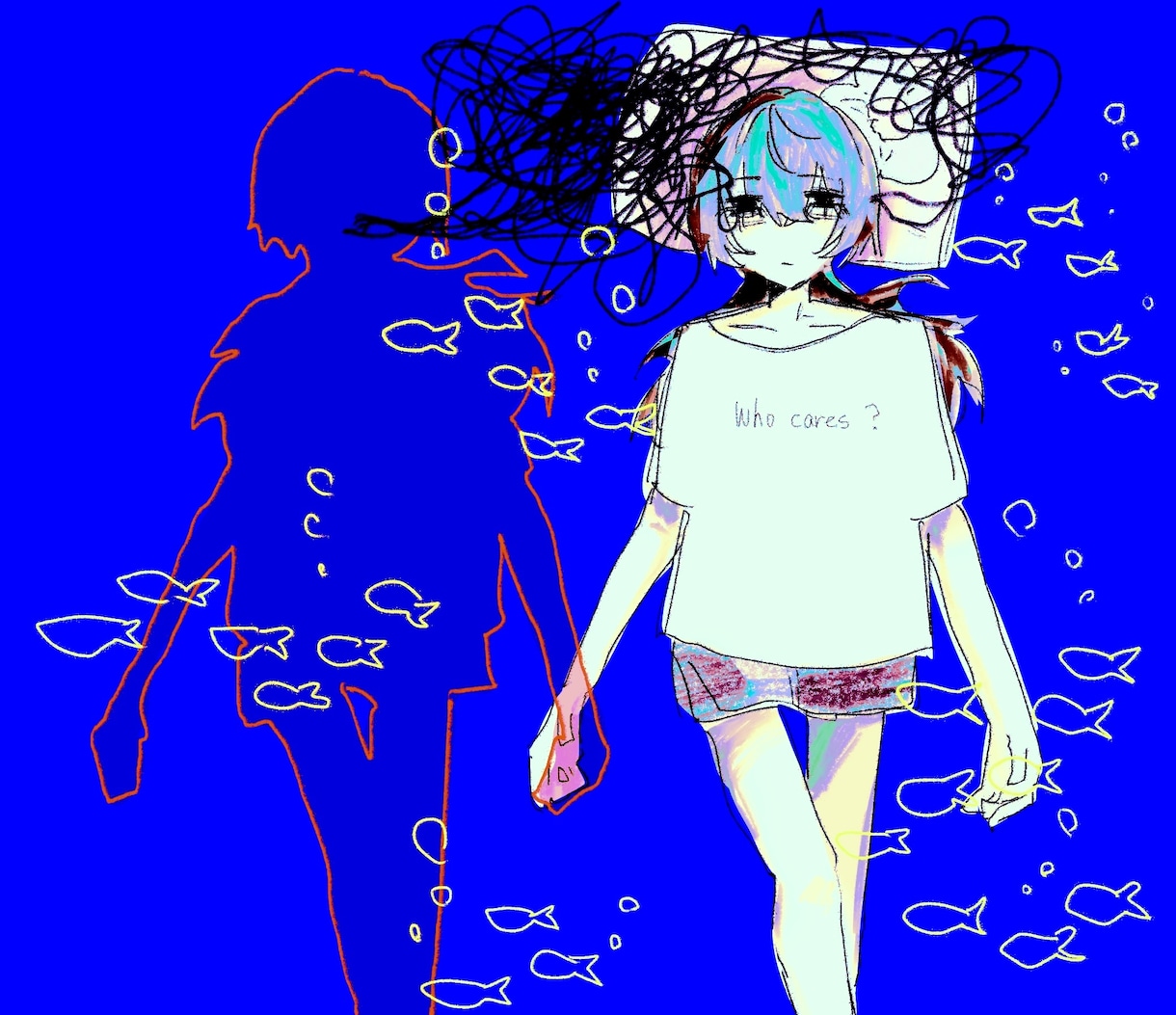 どろどろの気持ちを絵にします 雨降って固まらなかった地を描いています。 イメージ2