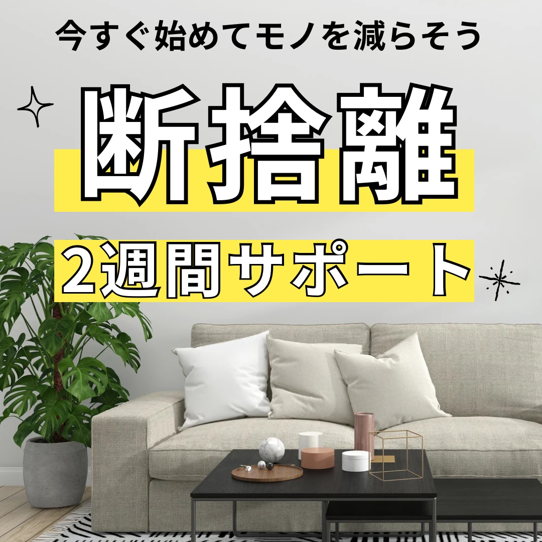 捨てたいのに捨てられない…断捨離をサポートします 迷いをなくしスッキリへ！2週間でしっかりサポート イメージ1
